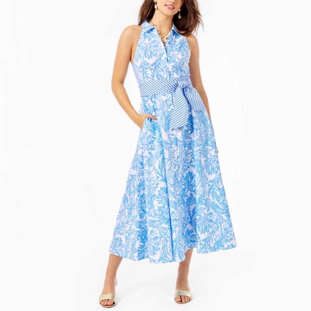 Lily Pulitzer chrisella stretch shirt dress size10